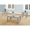 Monarch Specialties Table Set, 3pcs Set, Coffee, End, Side, Accent, Living Room, Grey Laminate, Transitional I 7860P